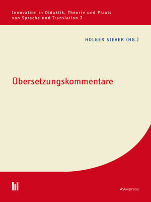 cover image of Übersetzungskommentare